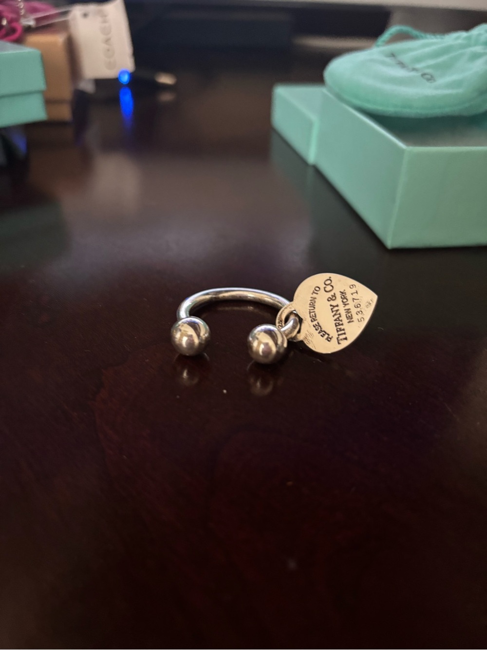 Tiffany & Co. Sterling Silver Heart Tag Ring - Picture 7 of 11